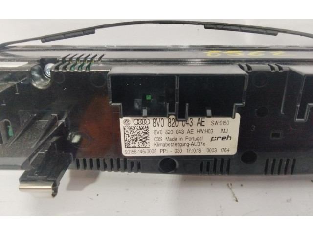 Блок управления климат-контролем 8V0820043AE   Audi A3 S3 A3 Sportback 8P