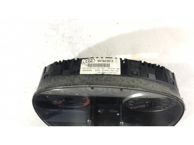 Přístrojová deska Audi A3 S3 8P 2005 8P0920931E, 81071521