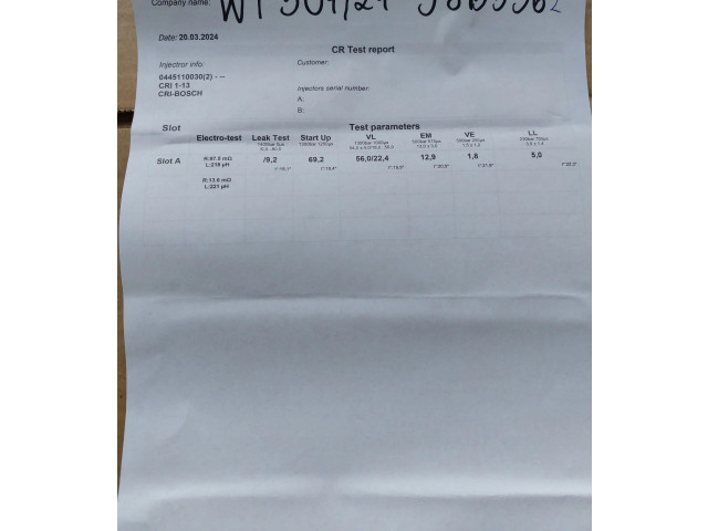 Vstřikovač 0445110030, 2354045 Rover 75