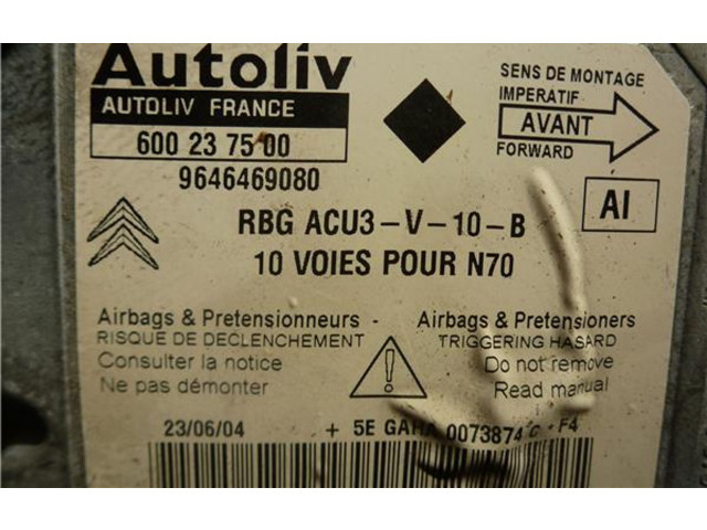 Блок подушек безопасности 600237500, 9646469080 Citroen Xsara