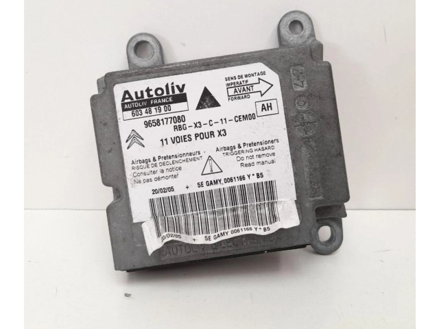 Блок подушек безопасности 9658177080, CENTRALITAAIRBAG Citroen Berlingo