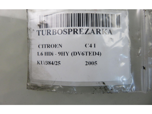  Турбина Citroen C4 I  9663199280, 9663199280   для двигателя 9HY (DV6TED4)      
