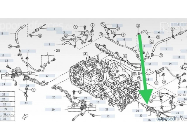 Vstřikovač 16613AA020, 16613AA Subaru XV I pro naftový motor 2.0 EE20Z