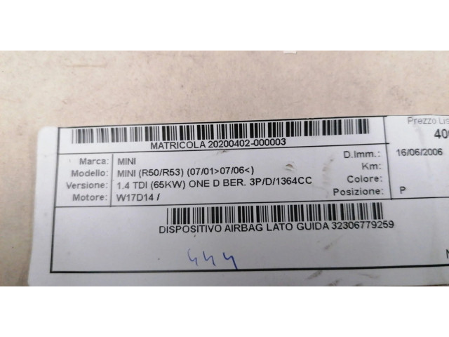 Подушка безопасности водителя 32306779259 Mini One - Cooper R50 - 53