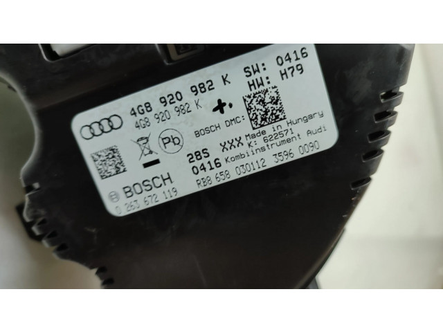 Панель приборов 4G8920982K, 4G8920982   Audi A6 S6 C7 4G       