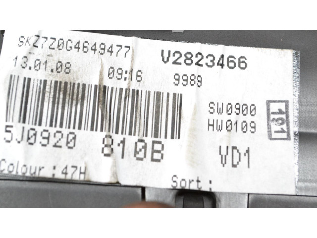 Панель приборов    Skoda Fabia Mk2 (5J)       