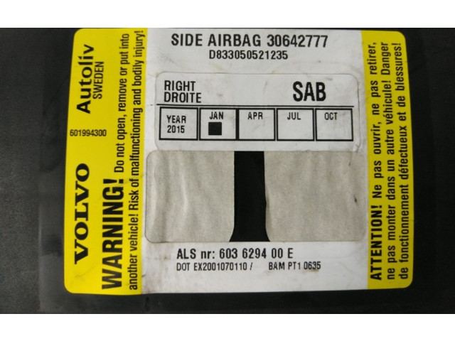 Подушка безопасности в сиденье 30642777, 30642777   Volvo V70