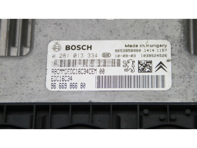 Řídící jednotka 9666986680 Peugeot 3008 I 2010