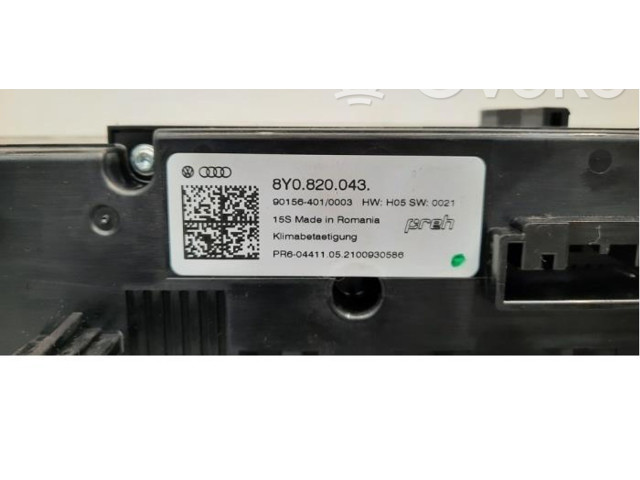 Блок управления климат-контролем 8Y0820043B   Audi A3 8Y