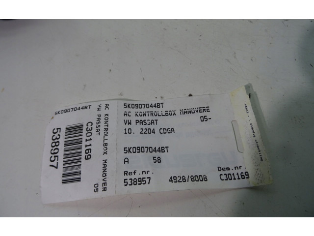 Блок управления климат-контролем 5K0907044BT, 5K0907044BT Volkswagen Golf Plus