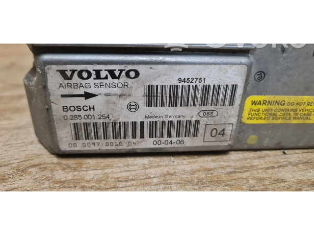 Блок подушек безопасности 0285001254, 9452751 Volvo S60