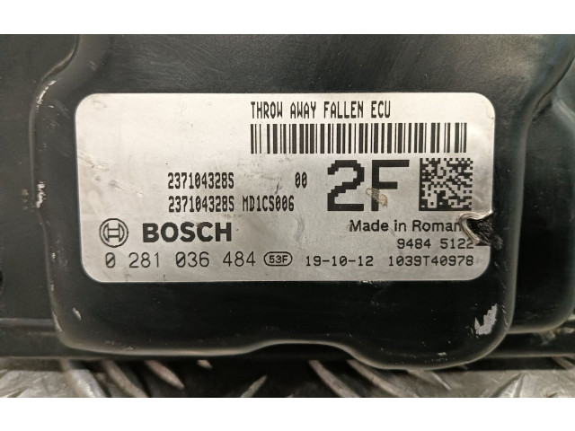 Блок управления двигателя 0281036484, 237104328S Dacia Duster II