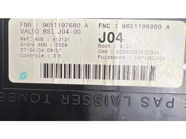 Блок комфорта 9651196980A, 9651197680A Peugeot 307