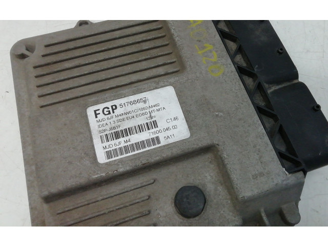Блок управления двигателя 51768657, 188A9000 Fiat Idea