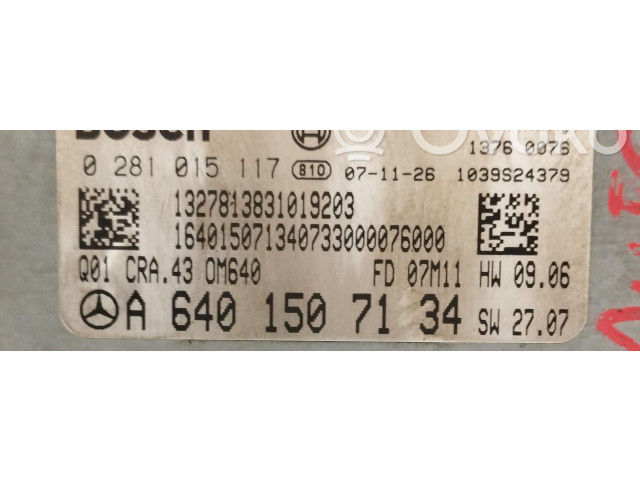 Řídící jednotka 0281015117, 0281015117 Mercedes-Benz A W169 2008