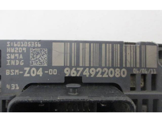 Pojistková skříňka Řídící jednotka BSM 9674922080, BSM-Z04 Peugeot 508 2011
