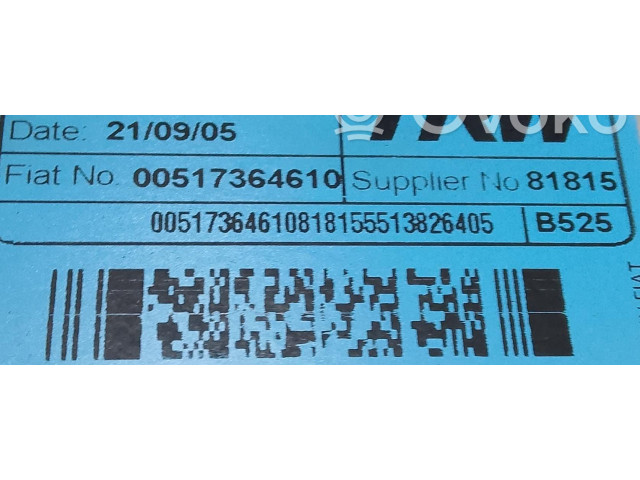 рейка Колонка рулевая 00517364610, 00517364610 Fiat Idea - года