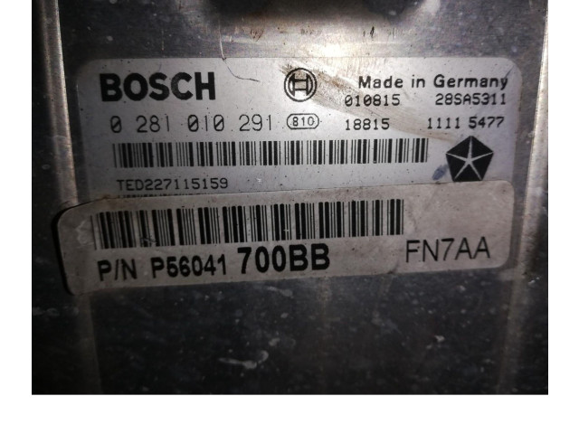 Řídící jednotka 0281010291, 0281010291 Jeep Cherokee III KJ 2004