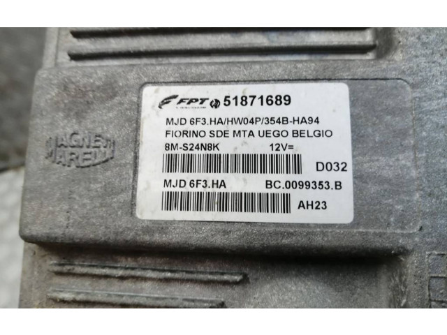 Блок управления двигателем Блок управления 51871689, 8MS24N8K Fiat Qubo