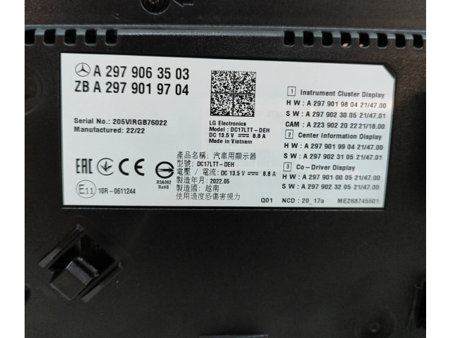 Vstřikovací lišta A2979063503, A2979019704 Mercedes-Benz EQE v295 EM 780.300