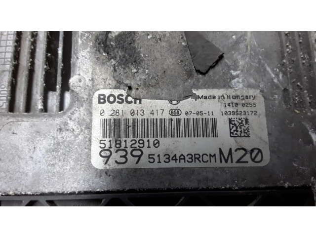 Блок управления двигателя 0281013417, 51812910 Alfa Romeo 159