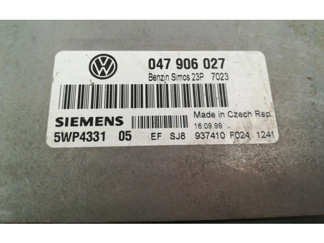 Блок управления двигателем Блок управления 047906027   Volkswagen Lupo
