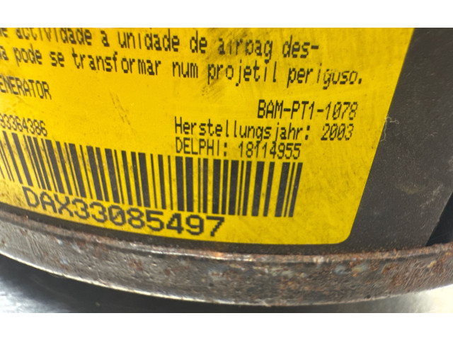 Подушка безопасности водителя 18114955, BAMPT11078   Opel Meriva A