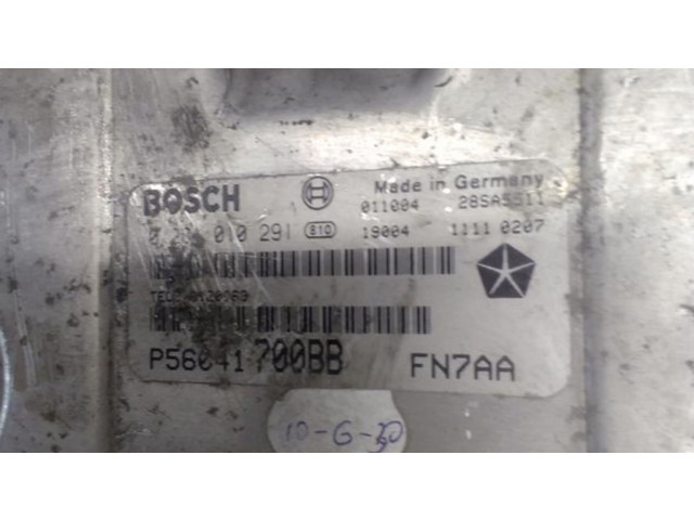 Блок управления двигателя P56041700BB, 0281010291   Jeep Cherokee