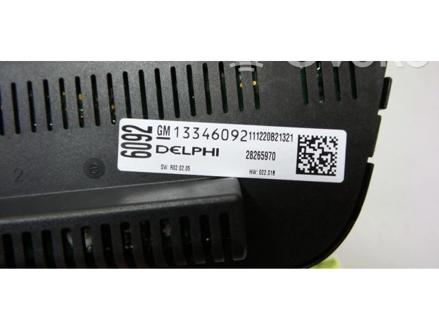 Блок управления климат-контролем 13346092, 13337358 Opel Meriva B