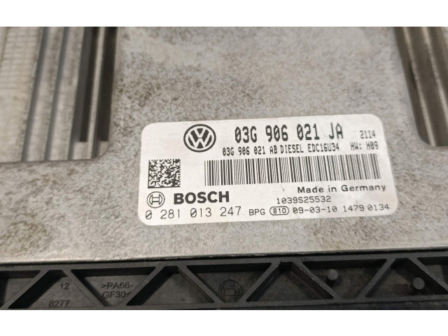 Řídící jednotka 03G906021JA, 03G906021AB Volkswagen Caddy 2009