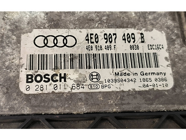 Řídící jednotka 4E0907409B, 4E0910409F Audi A8 S8 D5 2003