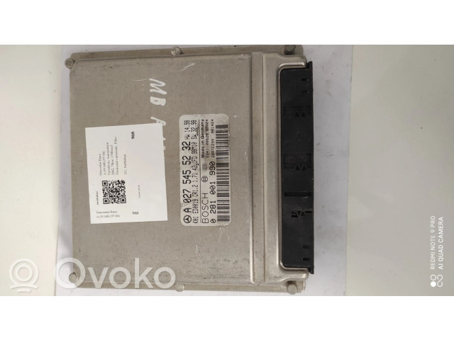 Řídící jednotka A0275455232, 0281001990 Mercedes-Benz A W168 2002