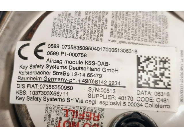 Подушка безопасности водителя 1043665, 1043665   Fiat 500X