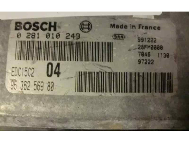 Блок управления двигателя 0281010248, 9636256980 Peugeot 306