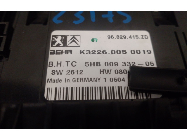 Блок управления климат-контролем 96829415ZD, 6452H7 Citroen C5
