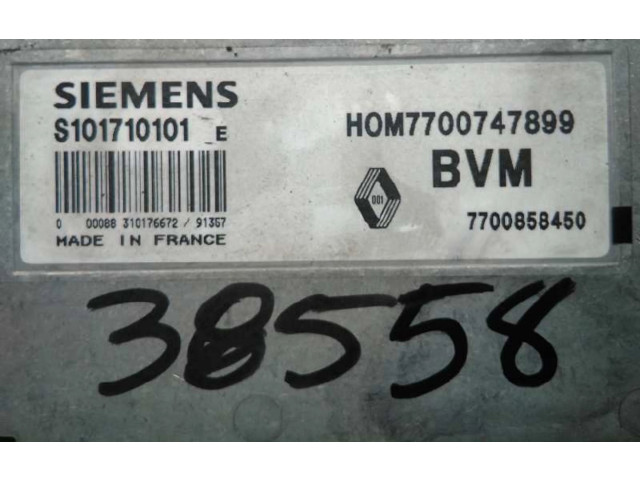 Блок управления двигателя 7700858450, 38558 Renault 21