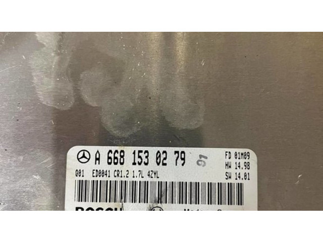 Řídící jednotka A6681530279, 0281010793 Mercedes-Benz A W168 1999