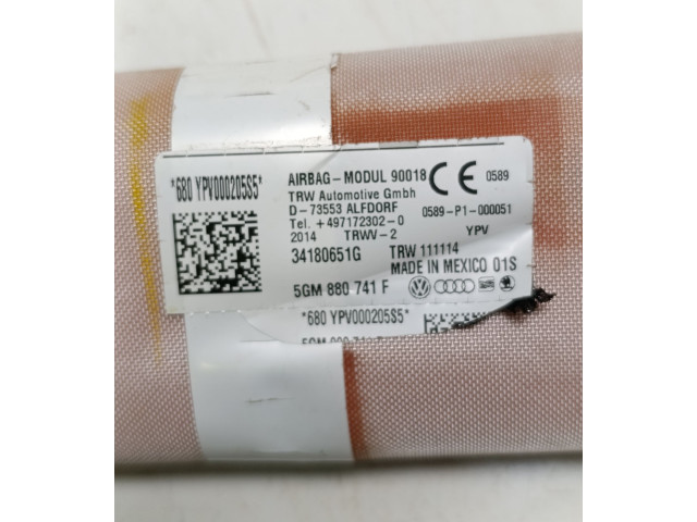 Боковая подушка безопасности 5GM880741F, 34180651G   Volkswagen Golf VII