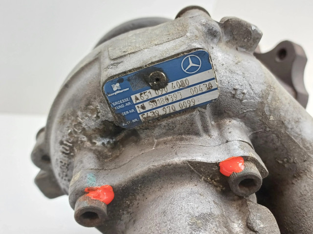 Turbodmychadlo Турбина A6510904980, A6510904080 Mercedes-Benz C W204 2.2 651