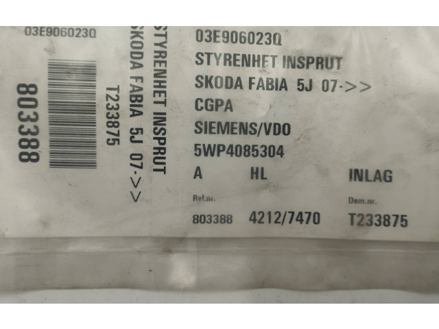 Блок управления двигателя 03E906023Q, 03E906023 Skoda Fabia Mk2 (5J)