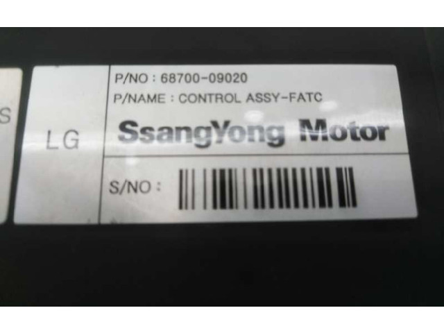 Блок управления кондиционера воздуха / климата/ печки (в салоне) 6870009020, 6K30102 SsangYong Actyon