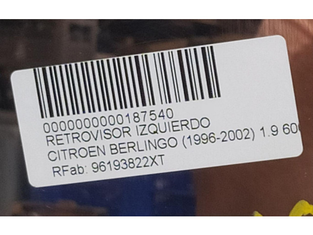 Zpětné zrcátko  Citroen Berlingo   96193822XT  