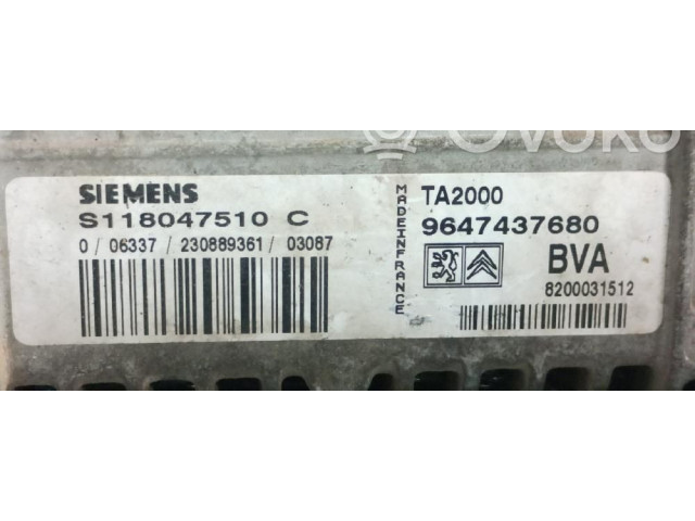 Блок управления коробкой передач 9647437680   Citroen Xsara