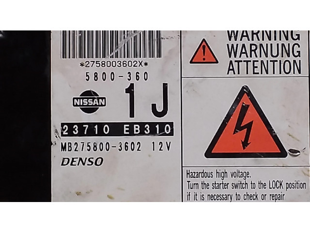 Řídící jednotka 23710EB310, MB2758003602 Nissan Navara D40 2006