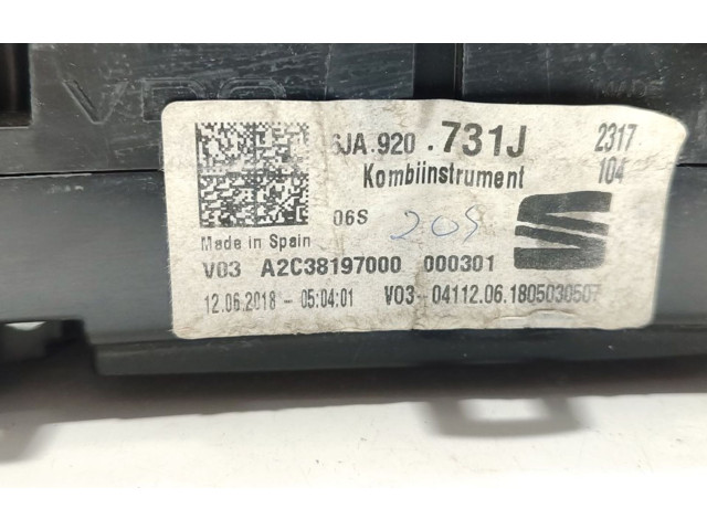 Přístrojová deska Seat Toledo IV (NH) 2018 6JA920731J