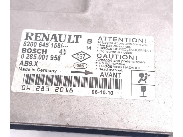 Блок подушек безопасности 8200645158, 0285001958 Renault Clio III
