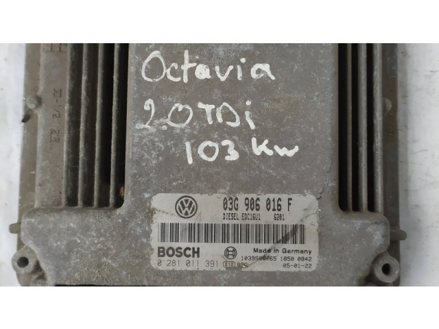 Řídící jednotka 03G906016F, 1039S06065 Skoda Superb B6 (3T) 2010