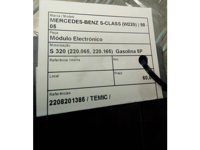 Řídící jednotka 2208201385, TEMIC Mercedes-Benz S W220