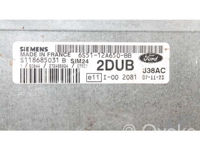 Блок управления двигателя 6S5112A650BB   Ford Ka