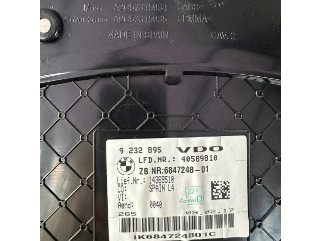 Přístrojová deska BMW 4 F36 Gran coupe 2014 9232895, 6847248